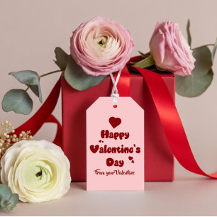 Happy Valentine's Day Hearts Cute Gift Tag