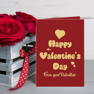 Happy Valentine's Day Hearts Cute Holiday Card