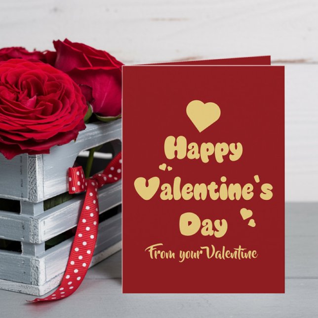 Happy Valentine's Day Hearts Cute Holiday Card (Creator Uploaded)