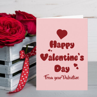 Happy Valentine's Day Hearts Cute Holiday Card