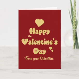 Happy Valentine's Day Hearts Cute Holiday Card