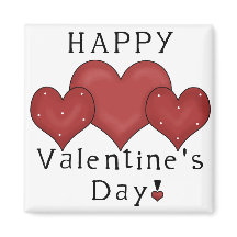 Happy Valentine's Day Hearts D7 - Frig Magnet