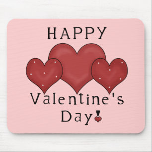 Happy Valentine's Day Hearts D7 Mousepad