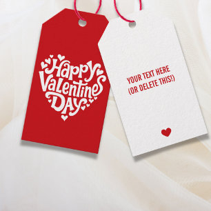 Happy Valentine's Day Hearts Gift Tags