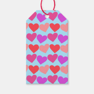 Happy Valentines Day Hearts Groovy Retro CUSTOM  Gift Tags