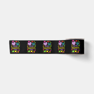 Happy Valentine's Day - Hearts Love Satin Ribbon