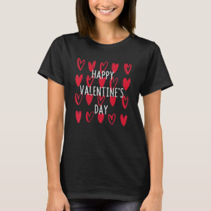 Happy Valentine's Day Hearts  Love Valentine Red H T-Shirt