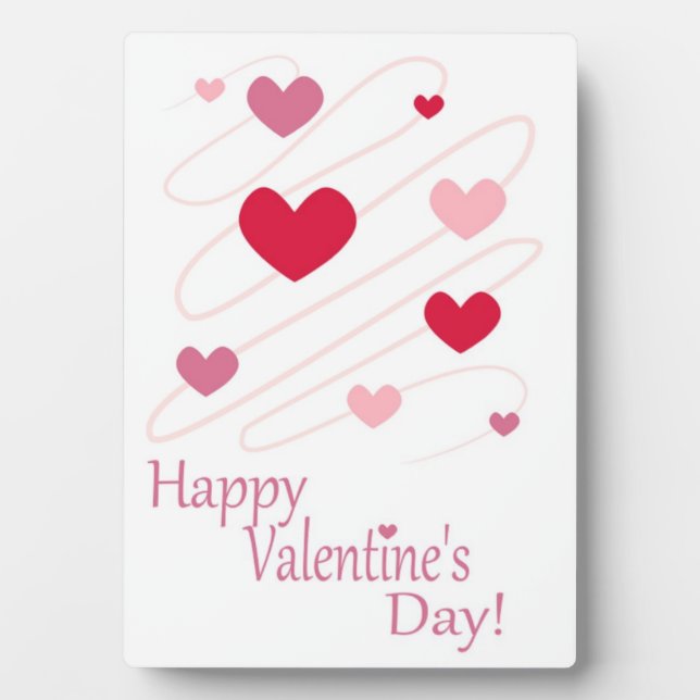 "HAPPY VALENTINE'S DAY" HEARTS PLAQUE (Front)