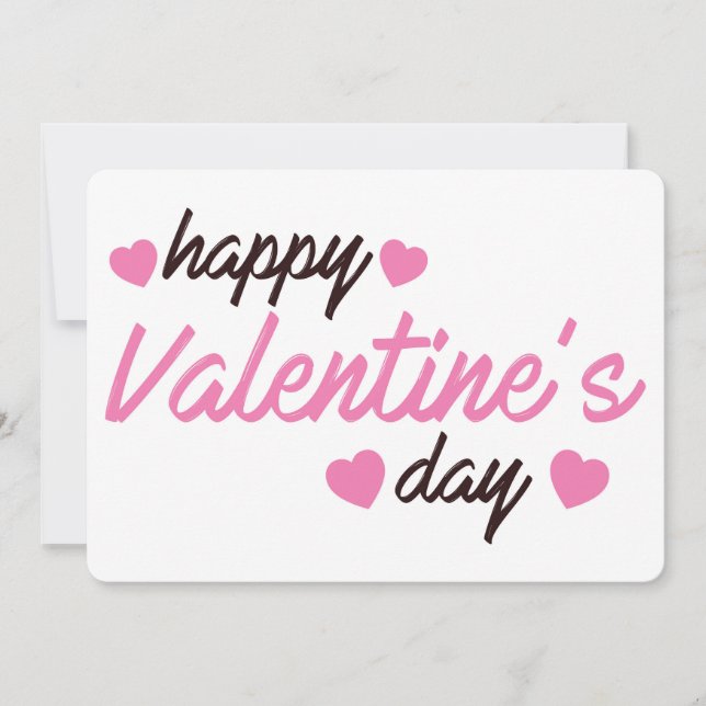 Happy  Valentine's Day  Holiday Card (Front)