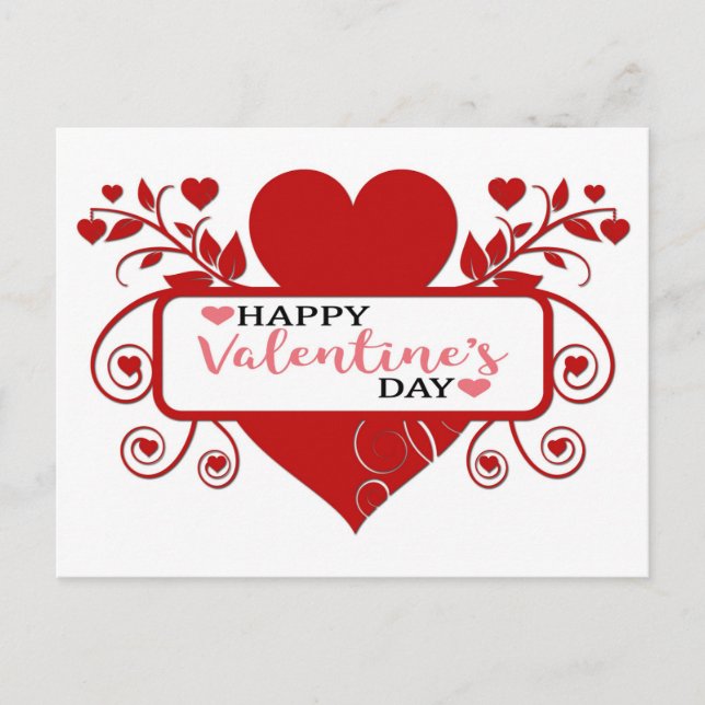 Happy Valentine's Day Holiday Postcard (Front)