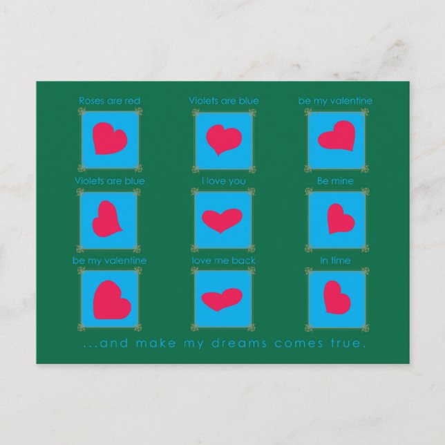 Happy Valentine's Day Holiday Postcard (Front)