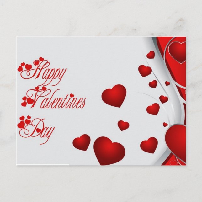 happy Valentines Day Holiday Postcard (Front)