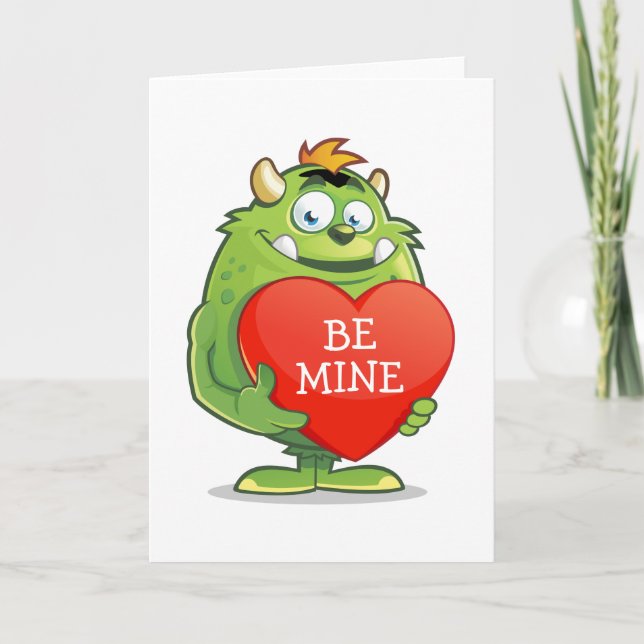 HAPPY VALENTINE'S DAY | I Love You Monster Holiday Card (Front)