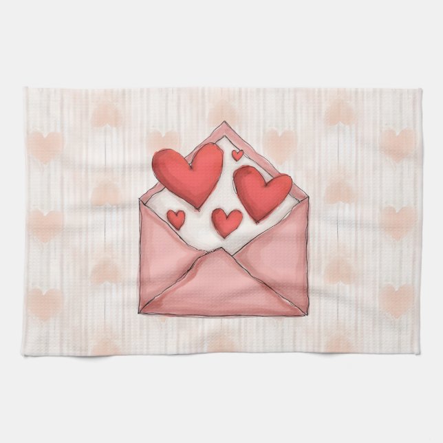 Happy Valentine's Day! Kitchen Towel (Horizontal)
