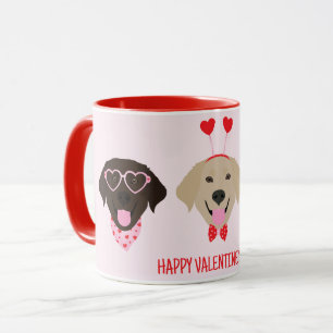 Happy Valentines Day Labrador Retriever Dogs Mug