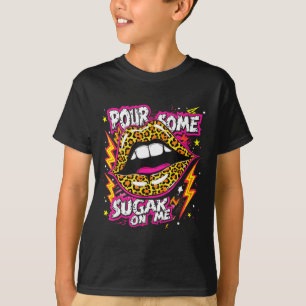 Happy Valentine's Day Leopard Lips Ur Some Sugar A T-Shirt