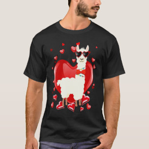 Happy Valentines Day Llama Llama V Day T-Shirt