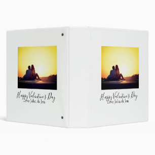 Happy Valentine's day love add name photo simple g Binder