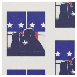happy valentines day love america american flag fabric