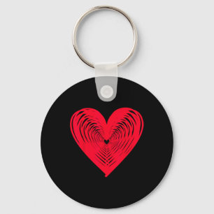 Happy Valentine's Day Love Heart Keychain