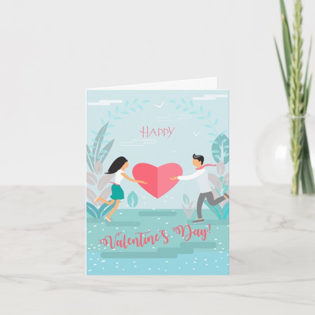 Happy Valentine's Day "Love is in the Air!" Holiday Card (Front)