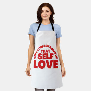 Happy Valentine's Day -Love Is The Key Happiness   Apron