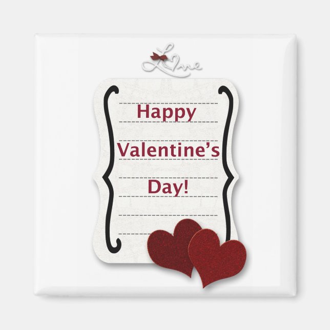 Happy Valentine's Day Love Magnet (Front)