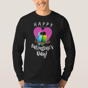 Happy Valentine's Day Lovebirds Watercolor T-Shirt