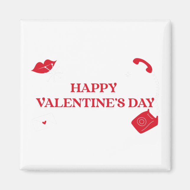 Happy Valentines Day Magnet (Front)