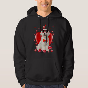 Happy Valentines Day Maltese Dog V Day Hoodie