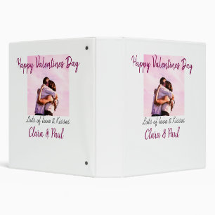 Happy Valentines day modern kisses love add name p Binder