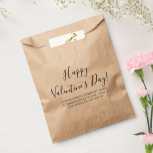 Happy Valentine's Day modern script custom address Favour Bag