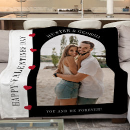 Happy Valentines day modern stylish romantic photo Fleece Blanket