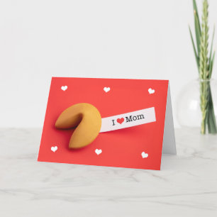 Happy Valentine's Day Mom Fortune Cookie Holiday Card