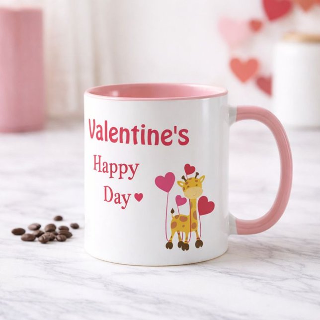 Happy Valentine's Day Mom Safari theme Mug (Creator Uploaded)