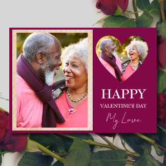 Happy Valentine's Day My Love Photo Holiday Card