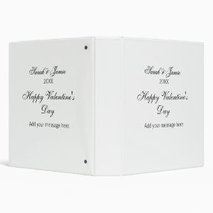 Happy Valentine's day name date message simple ele Binder