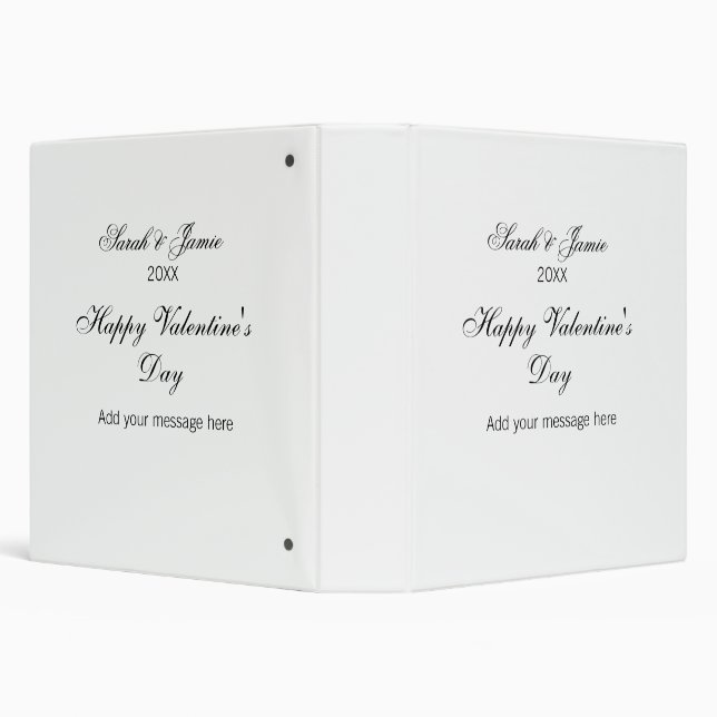 Happy Valentine's day name date message simple ele Binder (Background)