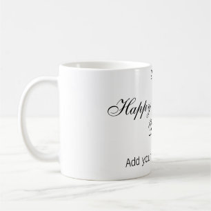 Happy Valentine's day name date message simple ele Coffee Mug