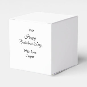 Happy Valentine's day name love simple year stylis Favor Box