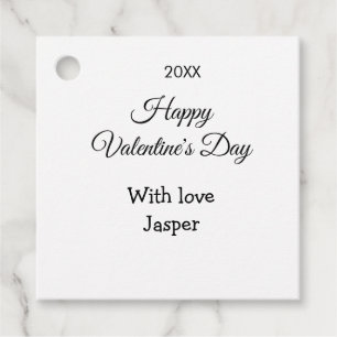 Happy Valentine's day name love simple year stylis Favour Tags