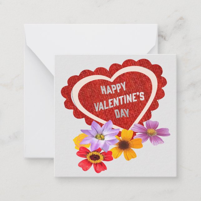 Happy Valentine's Day Note card: Card (Front)