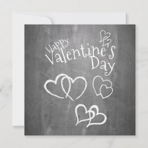 Happy Valentine's day on a chalk board