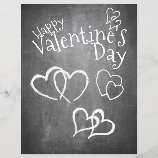 Happy Valentine's day on a chalk board (Front)