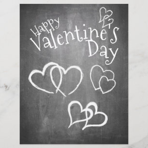 Happy Valentine's day on a chalk board