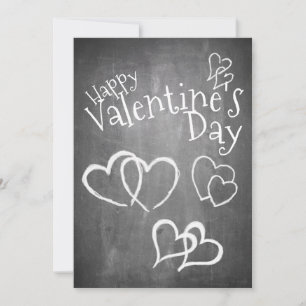 Happy Valentine's day on a chalk board
