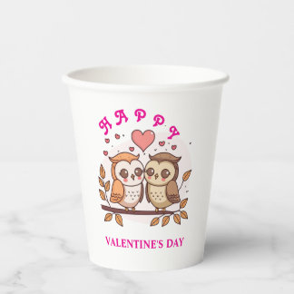 "Happy Valentine's Day Paper Coffee Cup - Perfect 