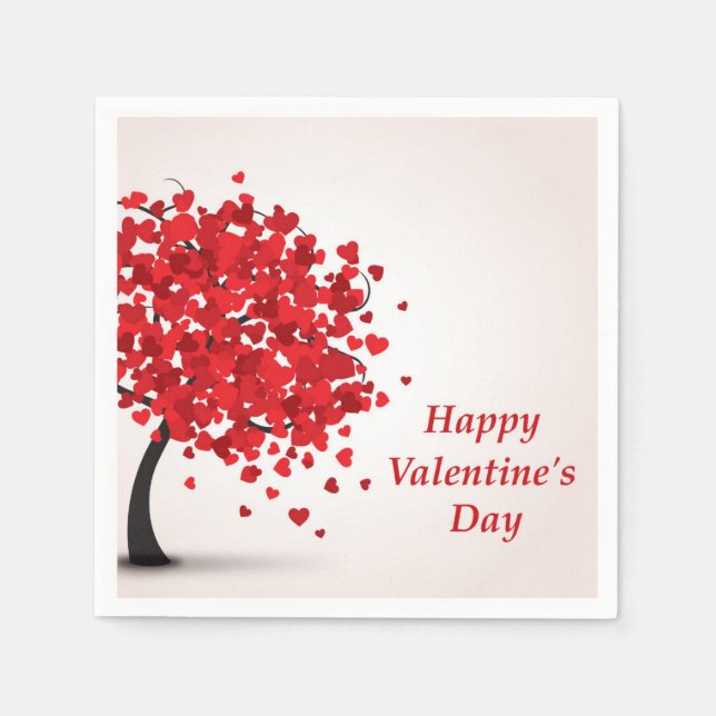 Happy Valentine's Day Paper Napkins (Front)