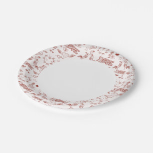 Happy Valentine's Day Paper Plate