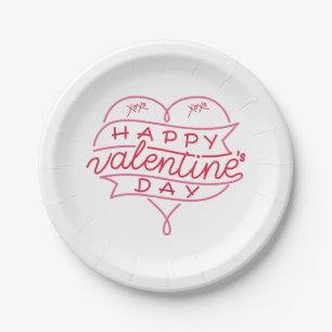 Happy Valentine's Day Paper Plates